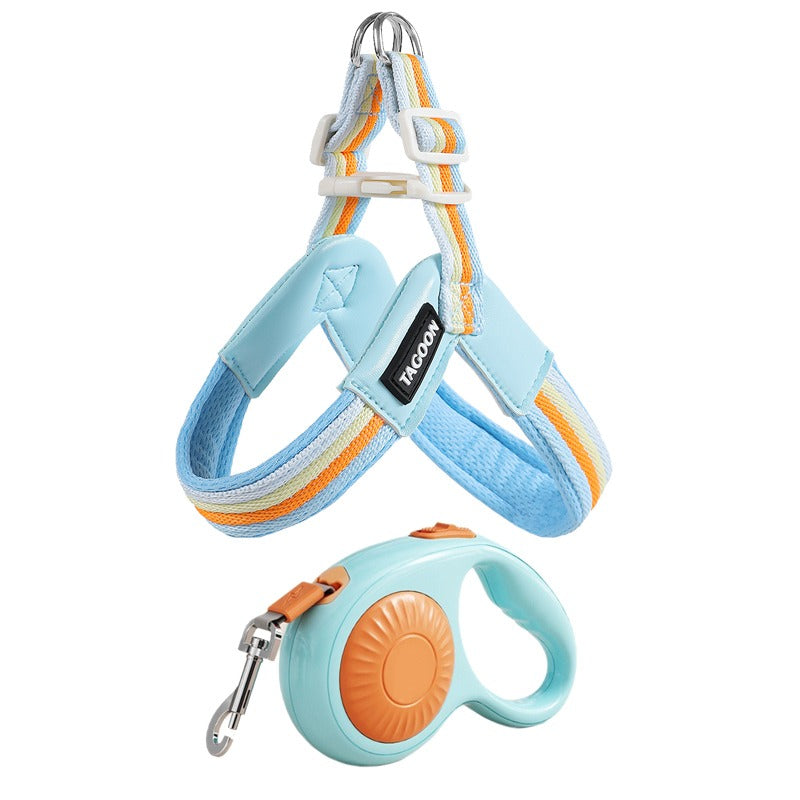 Dog leash chest strap vest style small and medium-sized dog