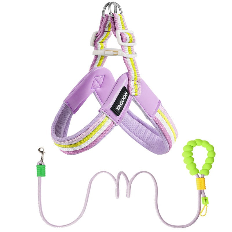 Dog leash chest strap vest style small and medium-sized dog