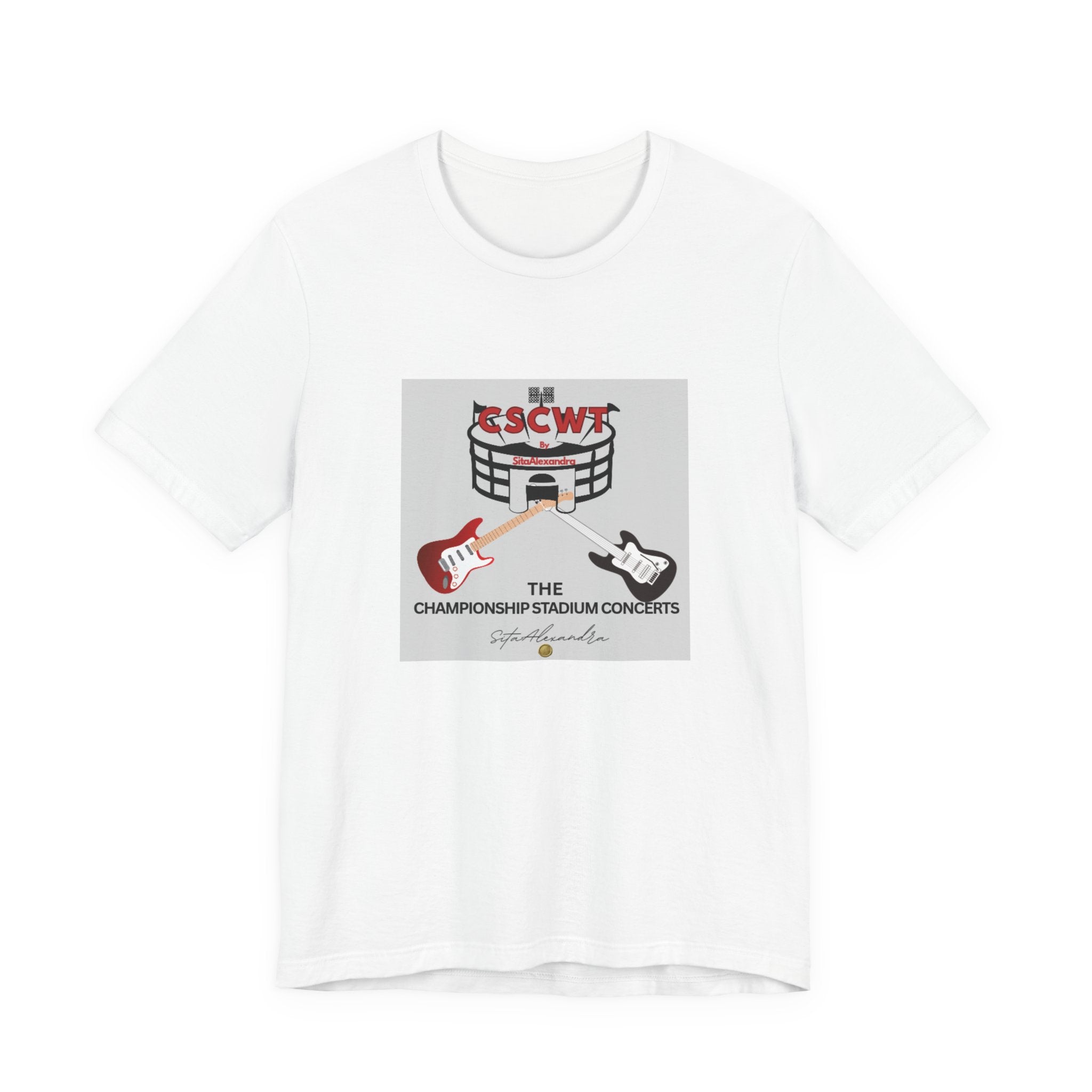 Concert T‑Shirt — "CSCWT Championship Stadium Concerts" Guitar Logo Tee