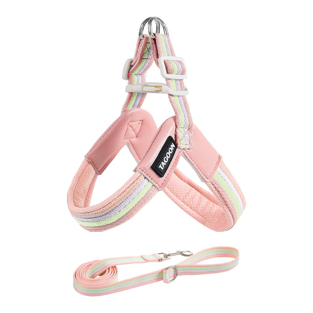 Dog leash chest strap vest style small and medium-sized dog