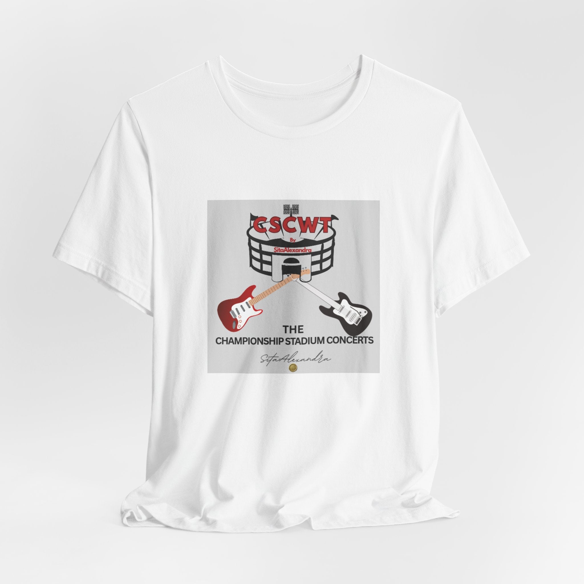Concert T‑Shirt — "CSCWT Championship Stadium Concerts" Guitar Logo Tee