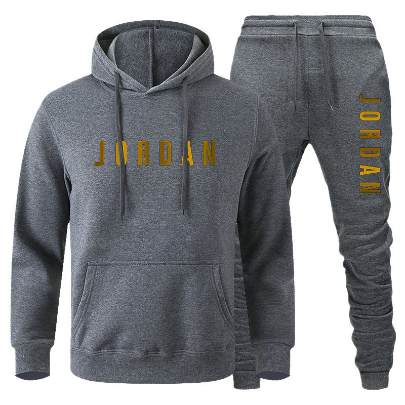 Sweatshirt set for autumn and winter men's casual sports hoodie set