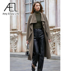 French White Double-Sided Suiting Slim Waist Woolen Coat Winter Premium Woolen Coat