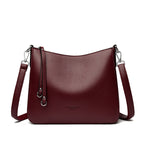 Fashionable Versatile Genuine Leather Women's Shoulder Crossbody Handheld Bag