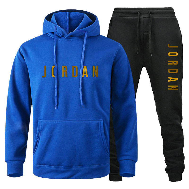 Sweatshirt set for autumn and winter men's casual sports hoodie set