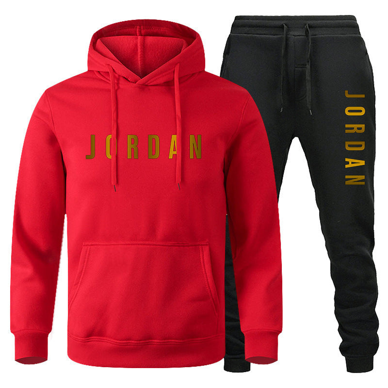 Sweatshirt set for autumn and winter men's casual sports hoodie set