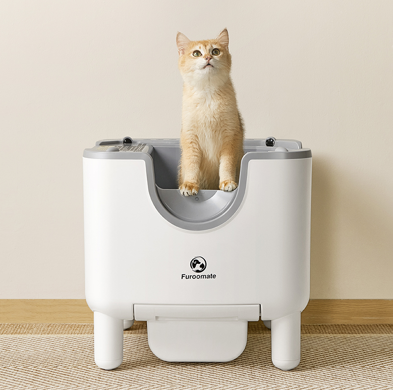 Smart Cat Litter Box Extra Large Fully Automatic Open-Style Self-Cleaning Cat Toilet for Cats