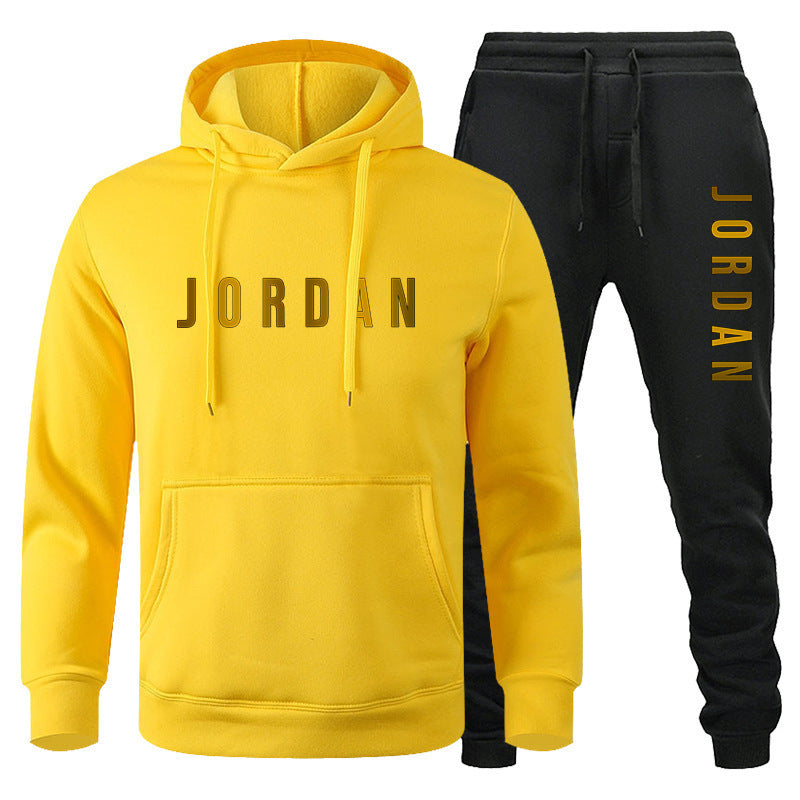 Sweatshirt set for autumn and winter men's casual sports hoodie set