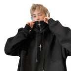 Half zip lapel jacket