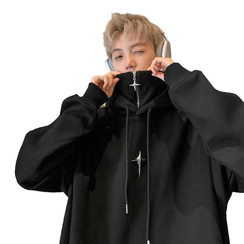 Half zip lapel jacket