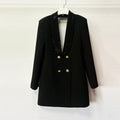 Socialite Style Deep V Green Fruit Collar Backless Heavy Embroidery Suit Coat