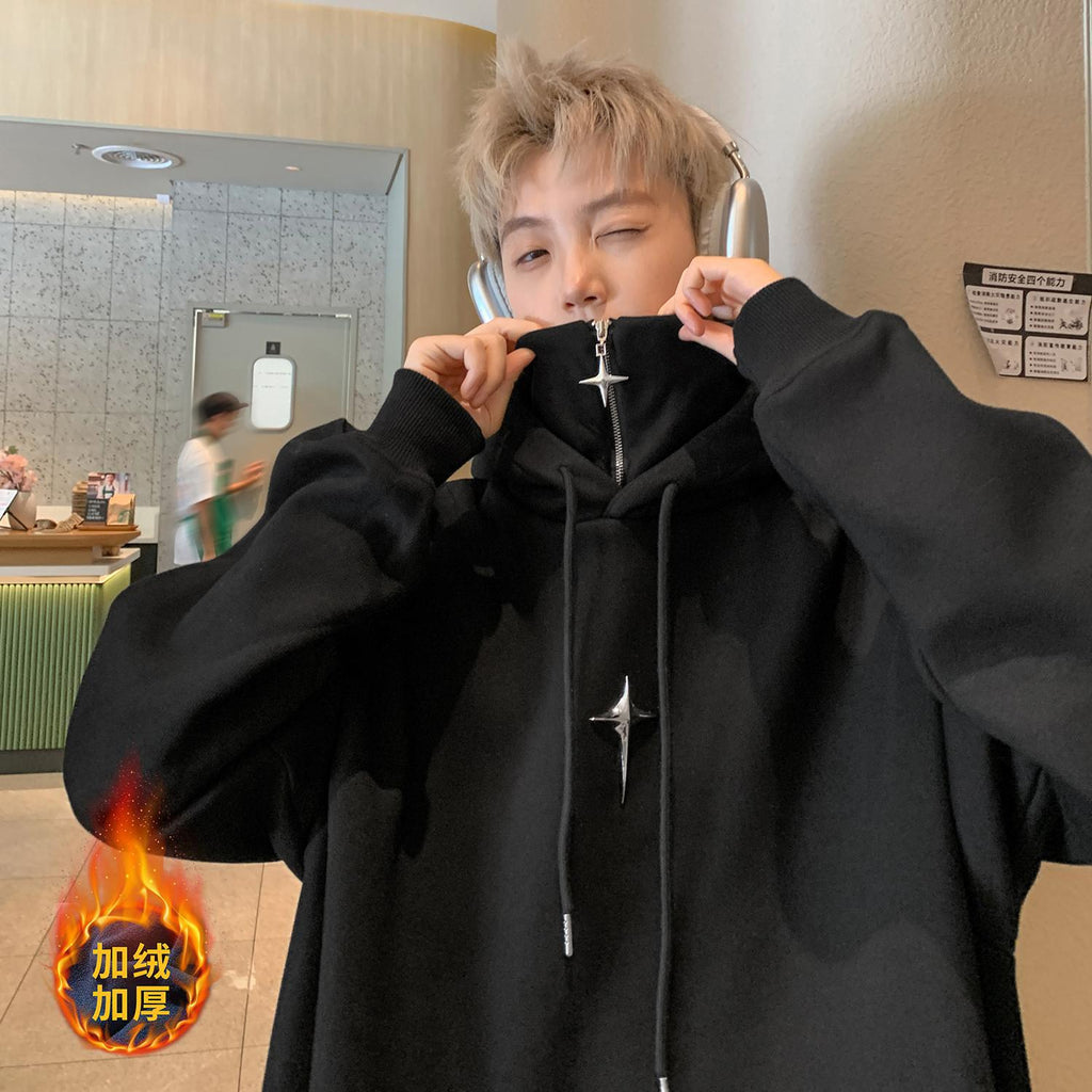 Half zip lapel jacket