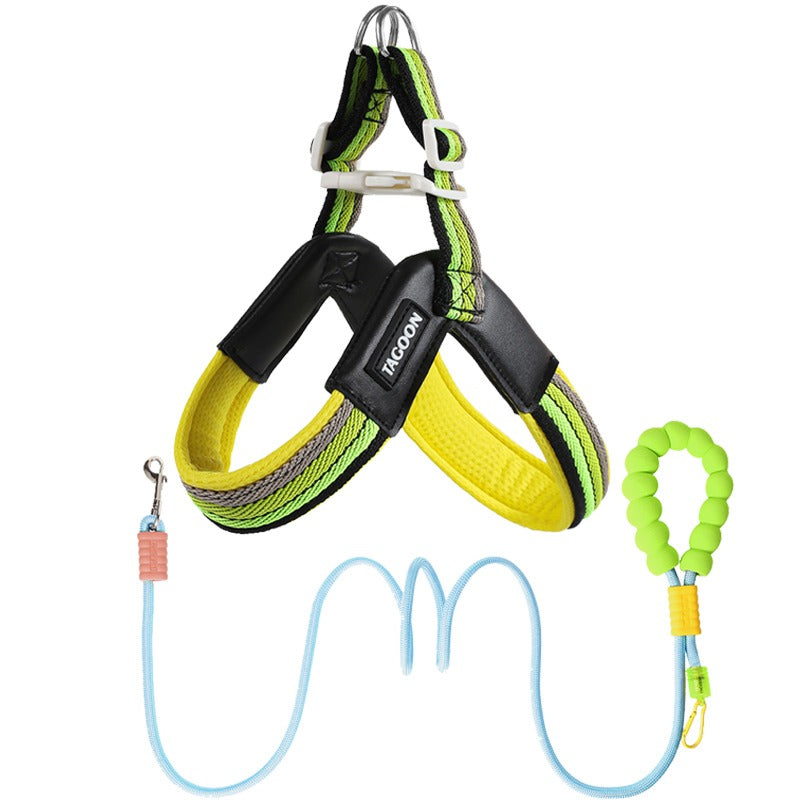 Dog leash chest strap vest style small and medium-sized dog