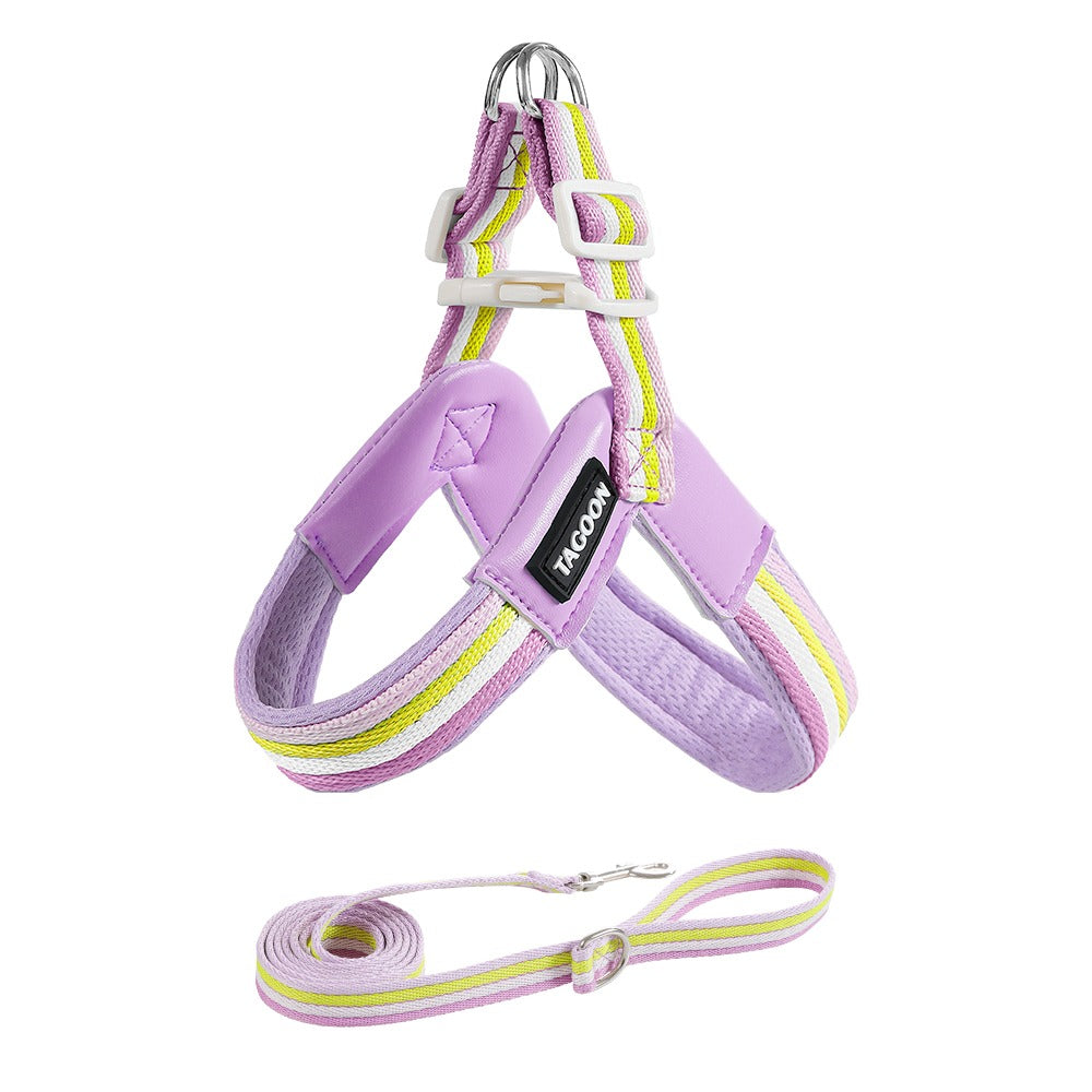 Dog leash chest strap vest style small and medium-sized dog