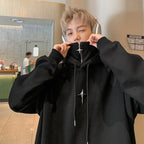 Half zip lapel jacket