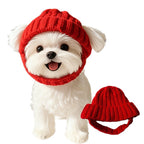 Autumn and Winter Warm and Windproof Halloween Knitted Fighting Dog Hat