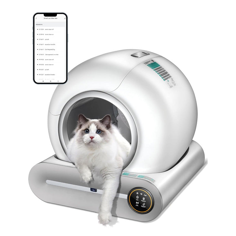 Factory Direct Smart Litter Box with Ionization Deodorization, Automatic Sensor Cleaning, Self-Flushing Cat Toilet